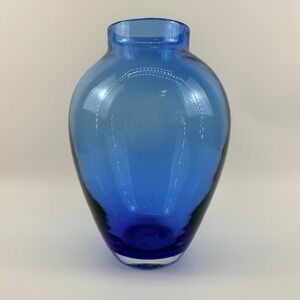 Blenko 8821M Azure‎ Blue Vase Hank Adams 10"